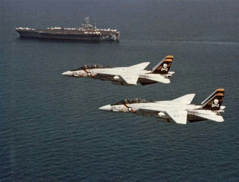 F 14s Of Vf 84 The Jolly Rogers Fighter Aircraft Fighter Planes