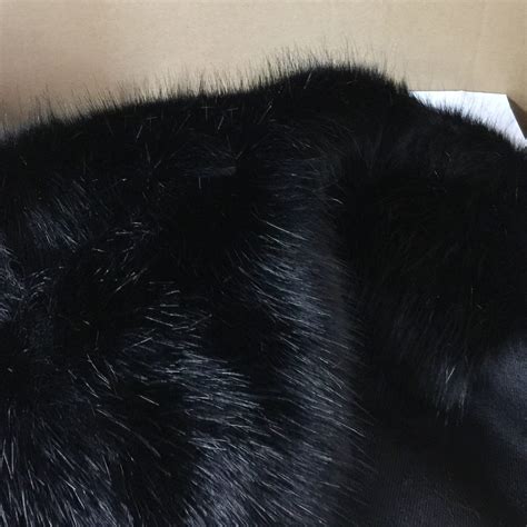 Pure Black Colorlong Pile Fuzzy Faux Fur For Headbandboot Etsy