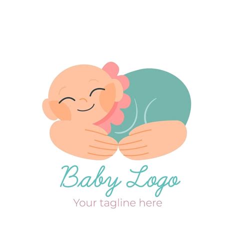 Free Vector Detailed Baby Logo Template