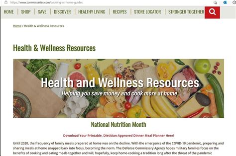 Commissaries offer tips, resources to improve health, wellness