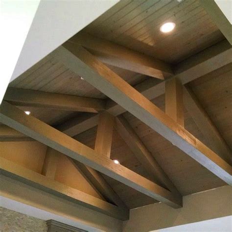 Faux Wood Beam Ideas For Vaulted Ceilings Wood Beams Faux Wood Beams