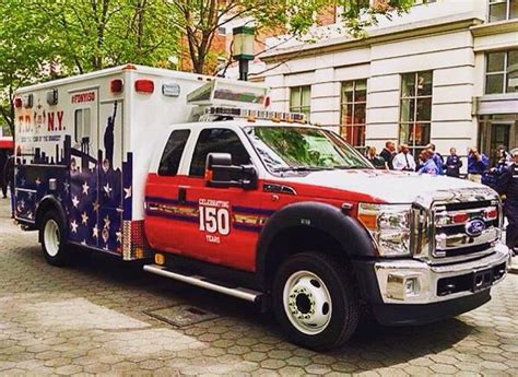 Fdny Ambulance In New Livery Celebrating 150 Years Of The Fdnys