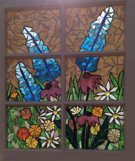 Flower Garden Stained Glass Mosaic Window By Niagaraglassmosaics