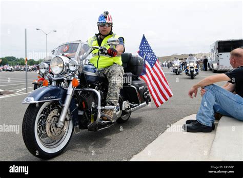 Arlington Va Participant In The Annual Rolling Thunder Motorcycle
