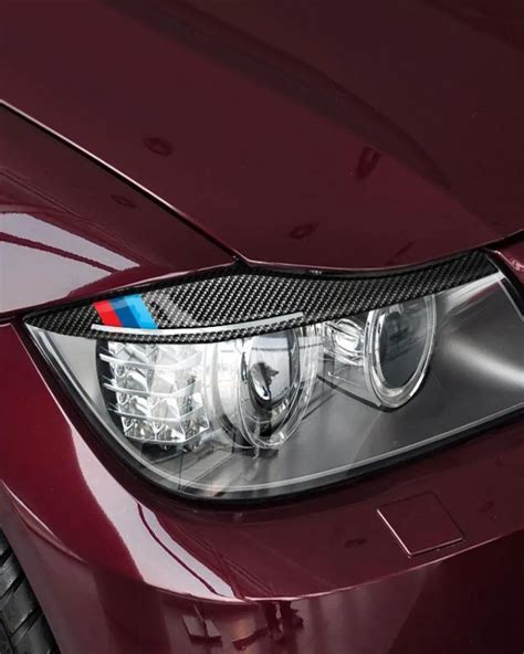 Headlights En Fibre De Carbone Pour Les Paupires Des Sourcils Autocollants De Voiture Pour BMW