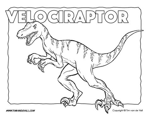 Print A Velociraptor Coloring Page Color The Ferocious Velociraptor