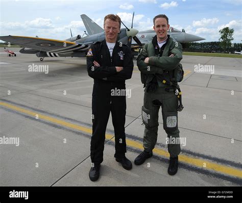 Eurofighter Typhoon Pilot Flight Lieutenant Noel Rees Hi Res Stock