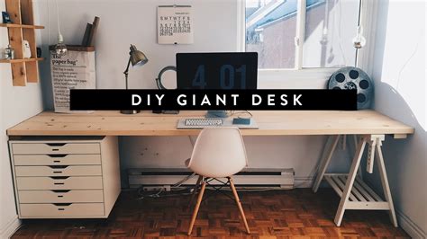 Diy Giant Home Office Desk Youtube