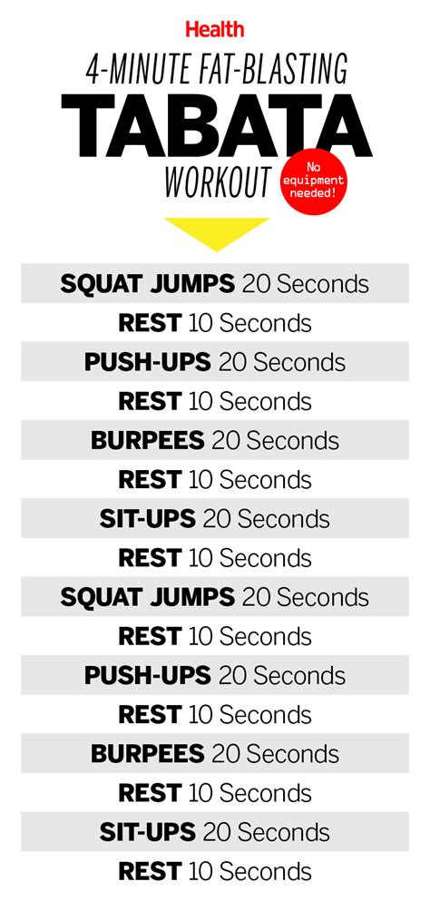 A 4 Minute Tabata Workout For People Who Have No Time Health