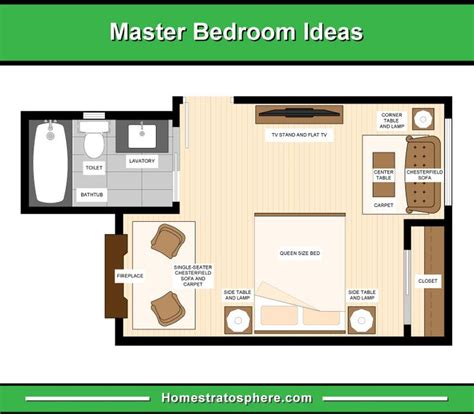 13 Primary Bedroom Floor Plans Computer Layout Drawings Master