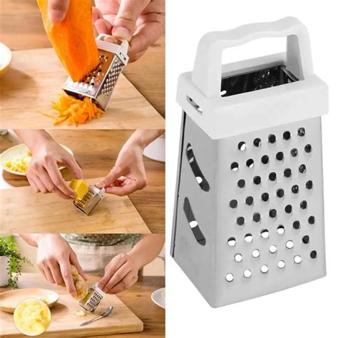 Useful Mini 4 Sides Design Stainless Handheld Grater Slicer Kitchen