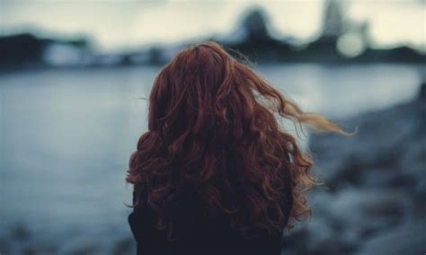 Girl With Curly Red Hair In The Wind View Back Bokeh Photos High Resolution Picture 1080p
