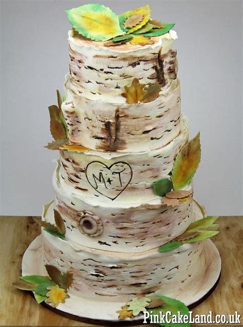Birch Tree Wedding Cake Decorated Cake By Beatrice Cakesdecor