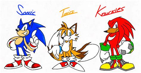 Sonic Tails Knuckles Redesigns By Calebartboy15 On Deviantart