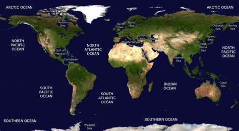 Border Of Seas And Oceans In The Earthsea And Oceans Boundaries