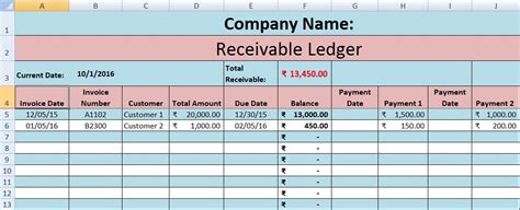 Excel Accounts Receivable Template Nikavalys Blog