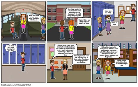 Bullying Comic Strip Storyboard By C B