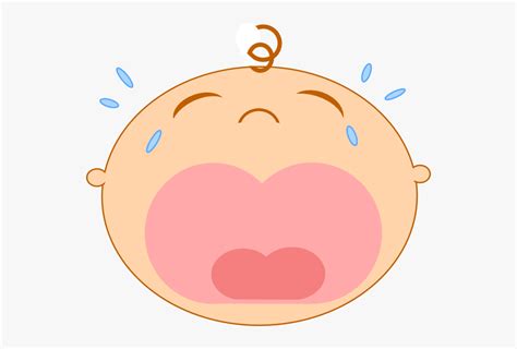 Crying Baby Face Cartoon Free Transparent Clipart