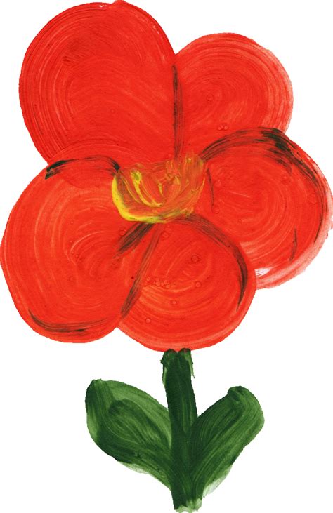 12 Simple Painted Flower Png Transparent