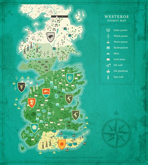Map Of Westeros With Houses Maps Of The World