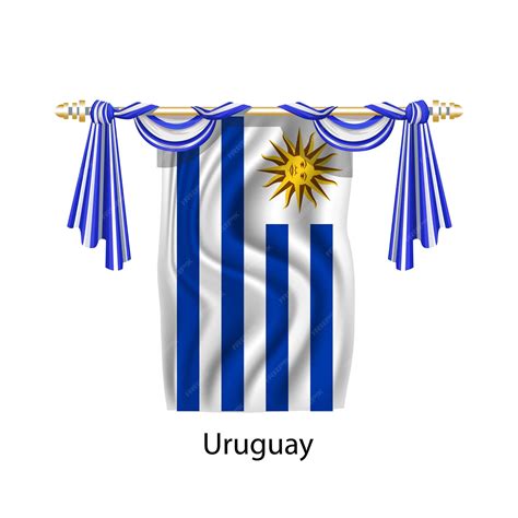 Ilustración De Vector De Bandera De Uruguay Vector Premium