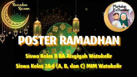 Dan, salah satu contoh kongkrit memaafkan dengan sempurna adalah kemampuan berbuat baik dan memberi hadiah kepada mereka yang menyakiti perasaan dan dzalim terhadap kekayaanmu. Marhaban Ya Ramadhan || Poster Ramadhan karya siswa BA Aisyiyah dan MI Muhammadiyah - YouTube