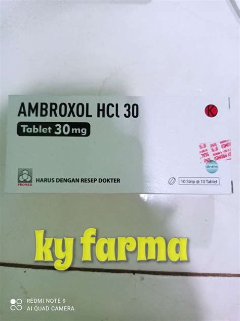 Jual Ambroxol HCl 30 Mg Perbox Isi 100 Tablet Di Seller Ky Farma Kota