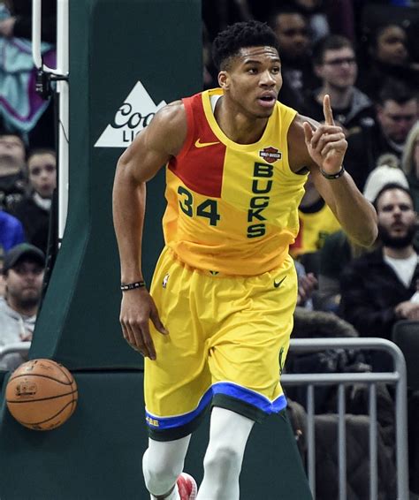 Giannis antetokounmpo became the 3rd player in nba history to average at least 25 ppg, 10 rpg, 5 apg, 1 bpg and 1 spg in a season. Giannis Antetokounmpo | Jersey outfit, Gianni, Basketball players