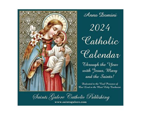 2024 Catholic Calendar — Coming In August 2023 — Saints Galore Catholic