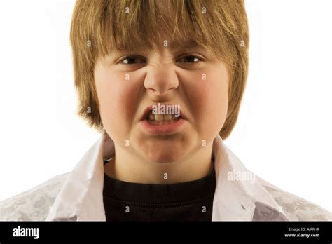 Young Boy Making Silly Face Stock Photo Alamy