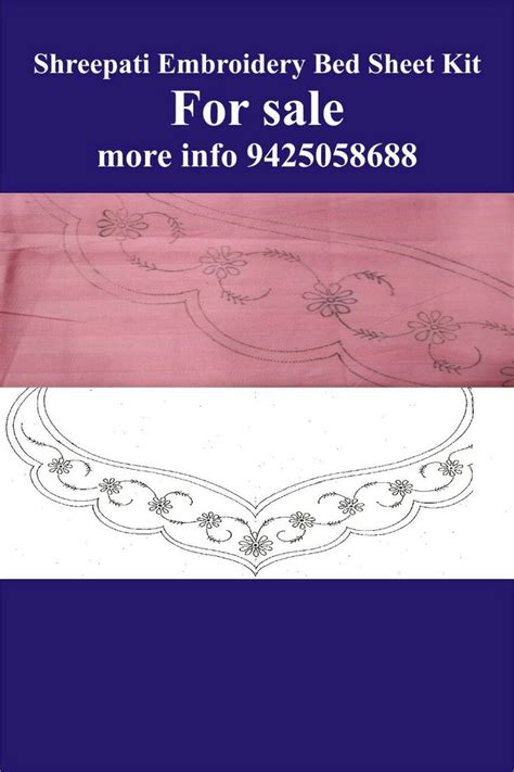 Embroidery Traced Bed Sheet Kit Embroidery Kit Bed Sheets