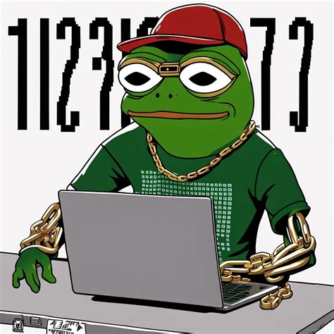 Make A Meme Of Pepe The Frog With Computer Binary Code As Background
