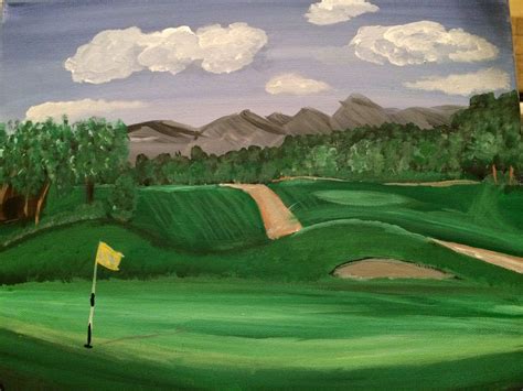 Golf Course Painting This Was A T For My Dad Golf Mk2 Watercolor