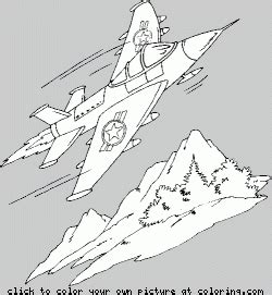 sleek jet airplane coloring page coloringcom