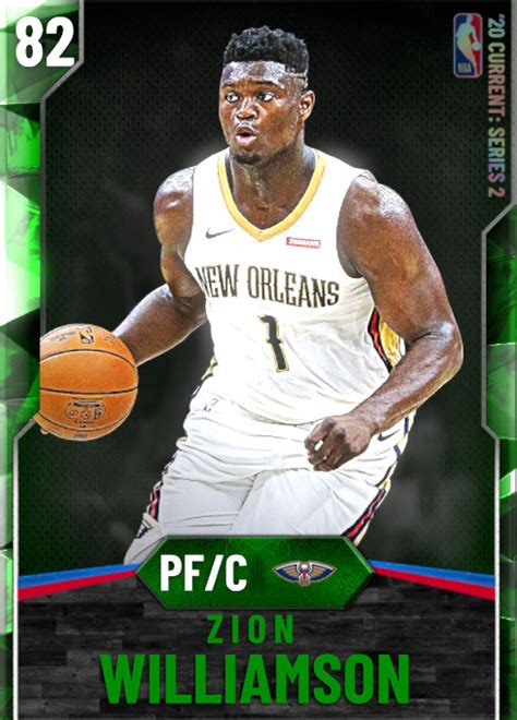 Nba 2k20 2kdb Emerald Zion Williamson 82 Complete Stats