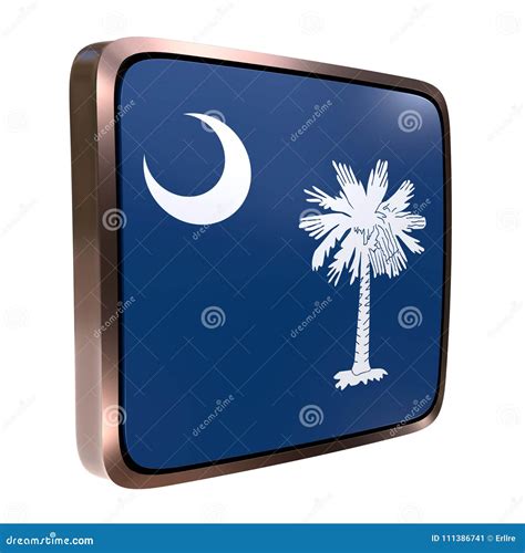 South Carolina Flag Icon Stock Illustration Illustration Of Carolinian