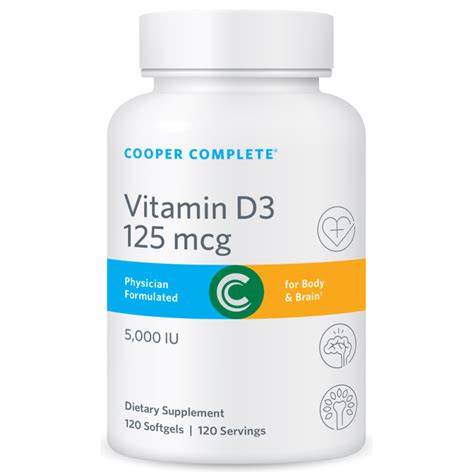 Buy Vitamin D3 125 Mcg 5000 Iu Supplement Cooper Complete