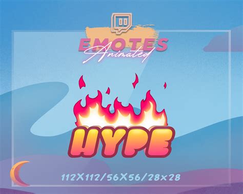 animated hype emote twitch fire emote discord emote hype custom emotes etsy