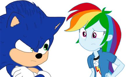 Request Rainbow Dash And Movie Sonic By Animatedone On Deviantart