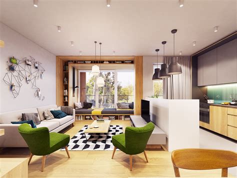 Funky Modern Interior With Natural Accents And Geometric Decor