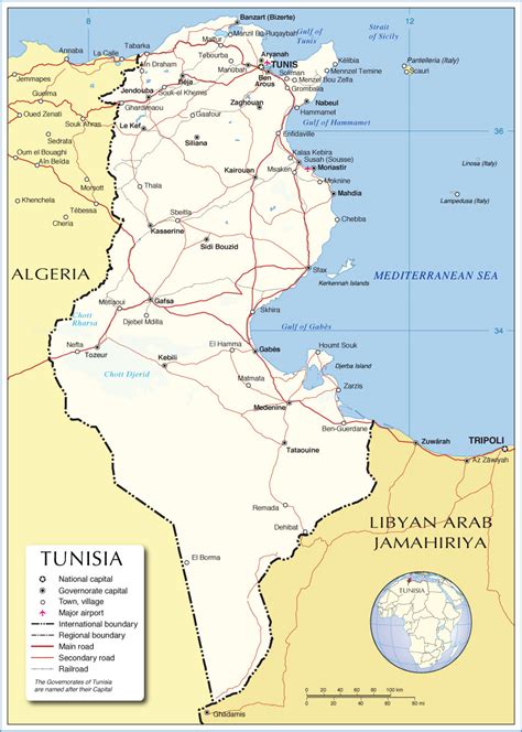 Map Of Tunis Tunis Maps