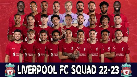 Liverpool Fc Full Squad 202223 Season Liverpool Fc Premier League