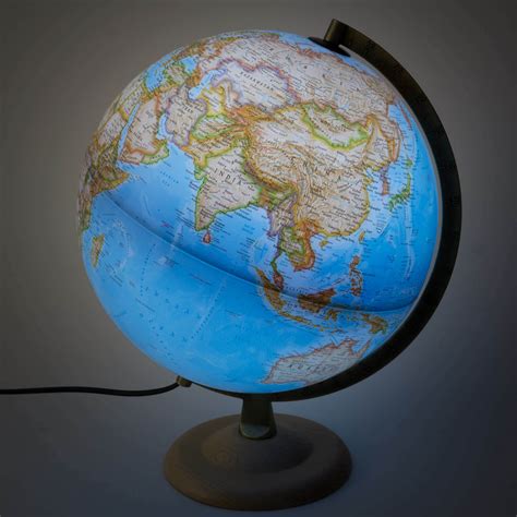 National Geographic Gold Classic Globe Blue Ocean Illuminated World Globe