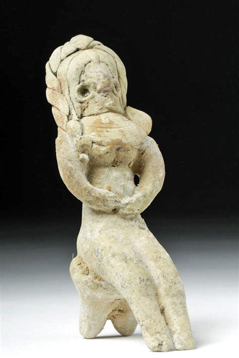Sold Price Indus Valley Seated Fertility Goddess Pottery Figure