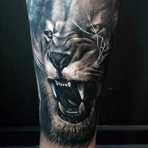 Egal ob, comic tattoos, realistic tattoos, black & grey oder fineline, den löwen gibt es in den verschiedensten varianten! 40 Löwen Unterarm Tattoos für Männer - Manly Ink Ideen ...