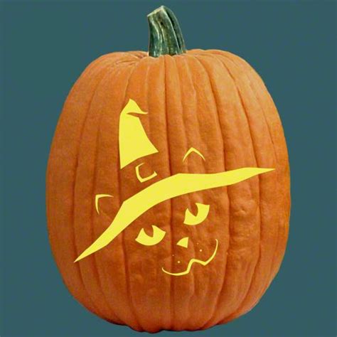 83 Best Cats And Witches Pumpkin Carving Patterns Images On