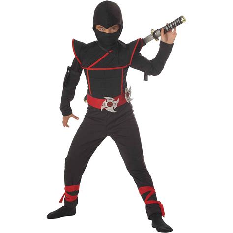 Stealth Ninja Boys Halloween Fancy Dress Costume For Child S 6 8
