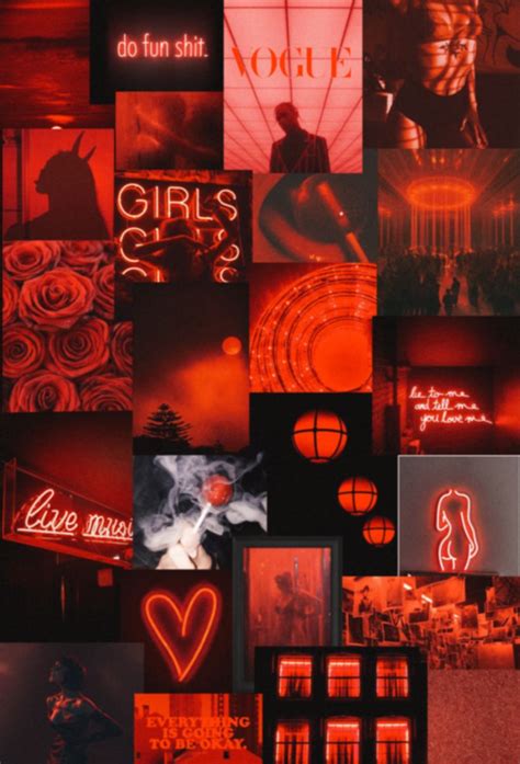 Red Wallpaper Collage