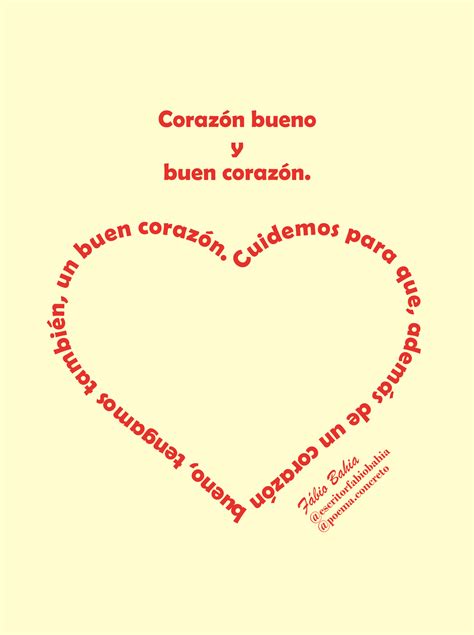 Corazón Bueno y Buen Corazón Poesía Concreta Poema Concreto Poema visual Poesia concreta