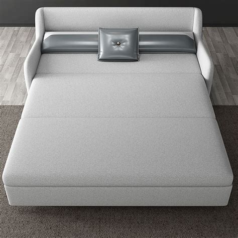 835 Full Sleeper Sofa Grey Cottonandlinen Upholstered Convertible Sofa